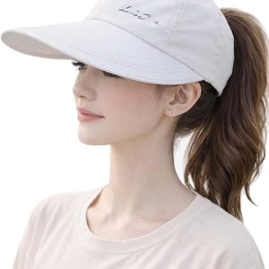 Premium Wide-Brim Sun Hat - White