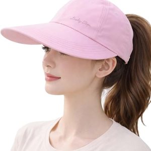 Premium Wide-Brim Sun Hat - Pink